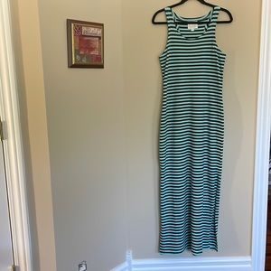 Sail to Sable Jersey Maxi Dress In Stripes
